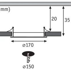 LED-kattovalaisin Paulmann Round Ø170mm 4000K valkoinen