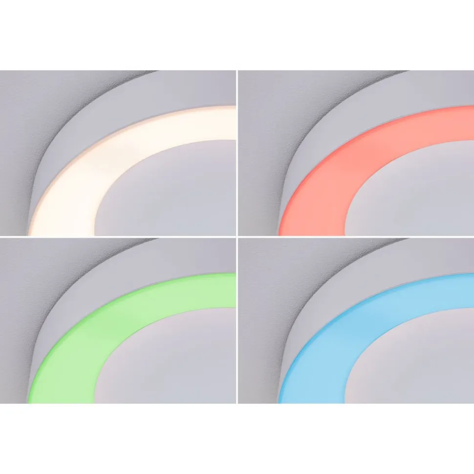 LED-kattovalaisin Paulmann Smart Home Zigbee 3.0 Casca, Ø40cm, IP44, RGBW+, 1750lm, 230V, 20W, himmennettävä, mattamusta