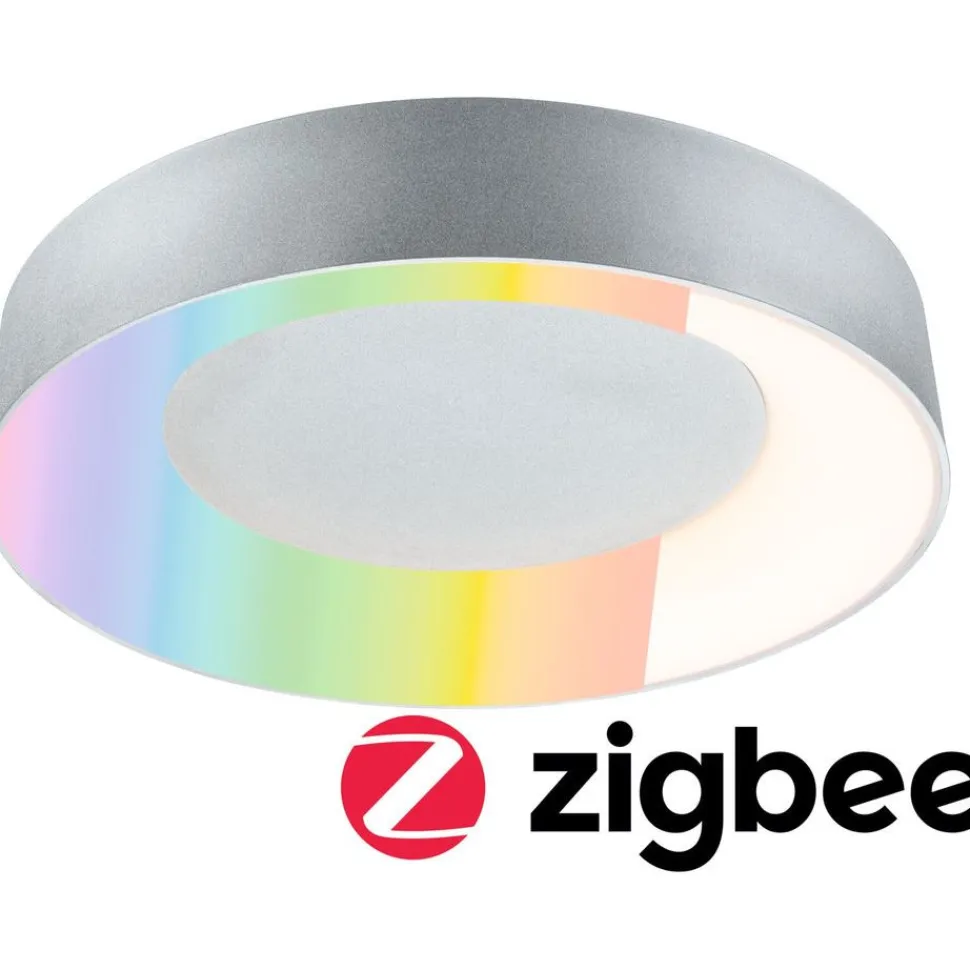 LED-kattovalaisin Paulmann Smart Home Zigbee 3.0 Casca, Ø40cm, IP44, RGBW+, 1750lm, 230V, 20W, himmennettävä, mattamusta