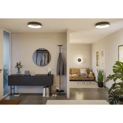 LED-kattovalaisin Paulmann Smart Home Zigbee 3.0 Casca, Ø40cm, IP44, RGBW+, 1750lm, 230V, 20W, himmennettävä, mattamusta