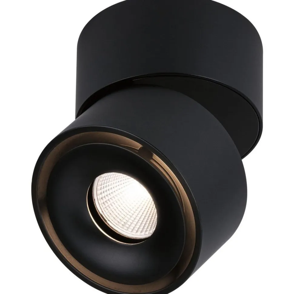 LED-kattovalaisin Paulmann Spircle, Ø78mm, 8W, 550lm, 3000K, mattamusta