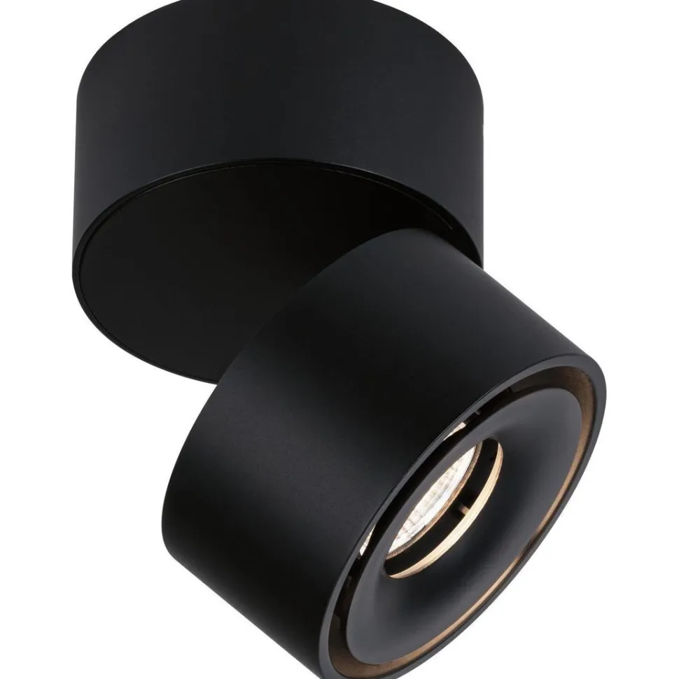 LED-kattovalaisin Paulmann Spircle, Ø78mm, 8W, 550lm, 3000K, mattamusta