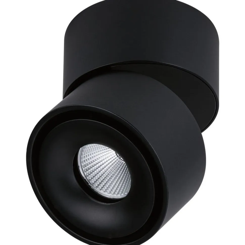 LED-kattovalaisin Paulmann Spircle, Ø78mm, 8W, 550lm, 3000K, mattamusta