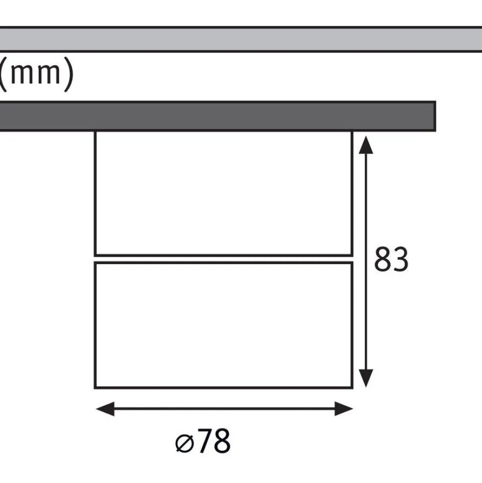 LED-kattovalaisin Paulmann Spircle, Ø78mm, 8W, 550lm, 3000K, mattamusta