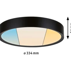 LED-kattovalaisin Paulmann Tega, IP44, 1200lm, 22.5W, säädettävä värilämpötila, vaalea puu