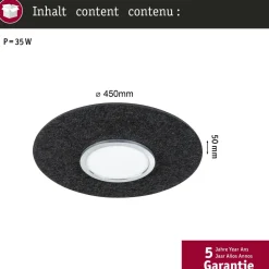 LED-kattovalaisin Paulmann Tulga 2700K 2000lm 32.5W 3-Step-Dim himmennettävä antrasiitti