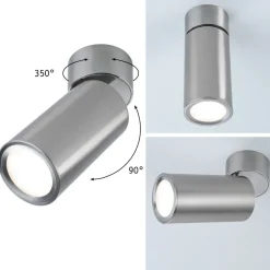 LED-kattovalaisin Paulmann Turnal Coin, 2700K, 470lm, 6W, himmennettävä, mattamusta