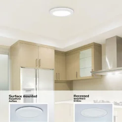LED-kattovalaisin Rabalux Sonnet Ø22,5 cm valkoinen