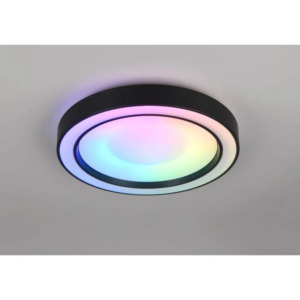 LED-kattovalaisin Trio Arco RGBW 40cm musta