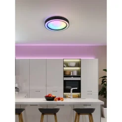 LED-kattovalaisin Trio Arco RGBW 40cm musta