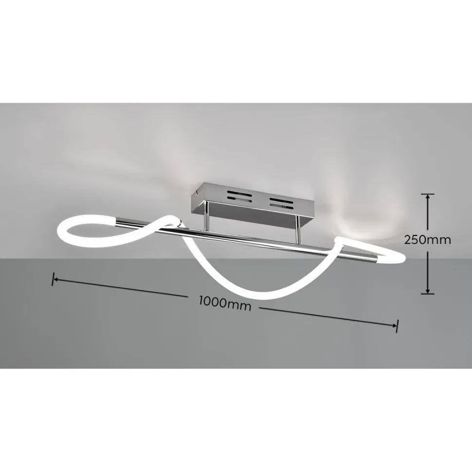 LED-kattovalaisin Trio Argos, kromi, 4000K