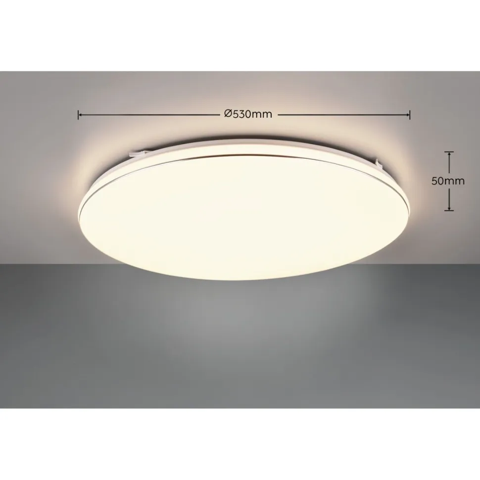 LED-kattovalaisin Trio Blanca, 53cm, valkoinen, eri vaihtoehtoja