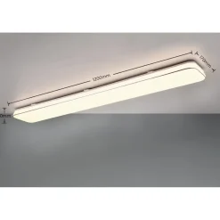 LED-kattovalaisin Trio Blanca, 120x17cm, valkoinen, eri vaihtoehtoja