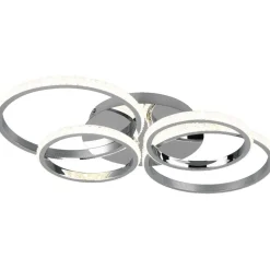 LED-kattovalaisin Trio Cires, kromi/kristalliefekti, 4000K