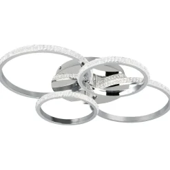 LED-kattovalaisin Trio Cires, kromi/kristalliefekti, 4000K
