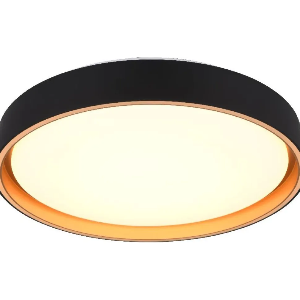 LED-kattovalaisin Trio Felis, 40cm, musta/kulta