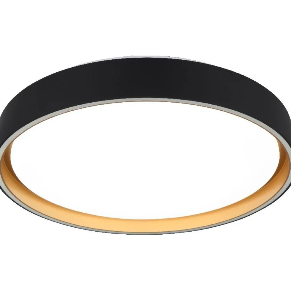 LED-kattovalaisin Trio Felis, 40cm, musta/kulta