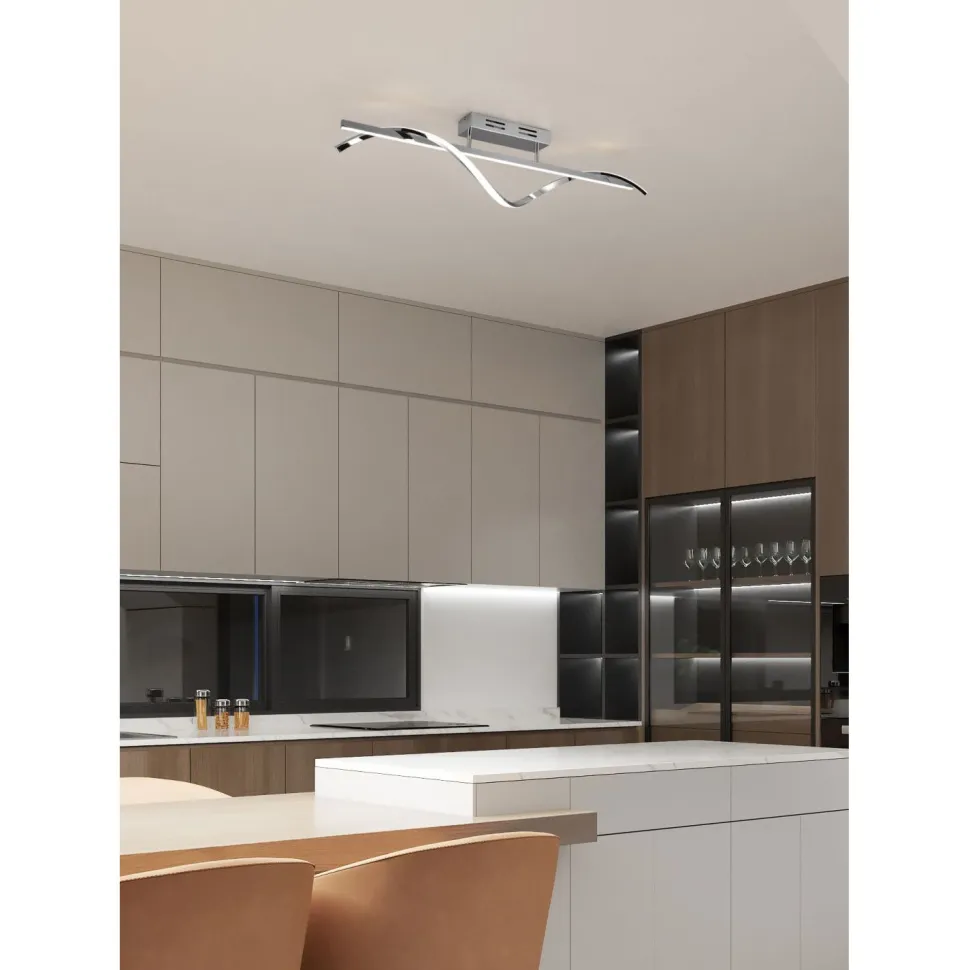 LED-kattovalaisin Trio Isabel, kromi, 4000K