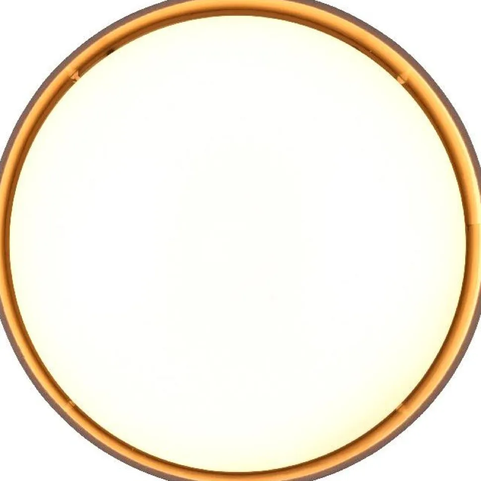 LED-kattovalaisin Trio Locarno, 28cm, harmaanruskea