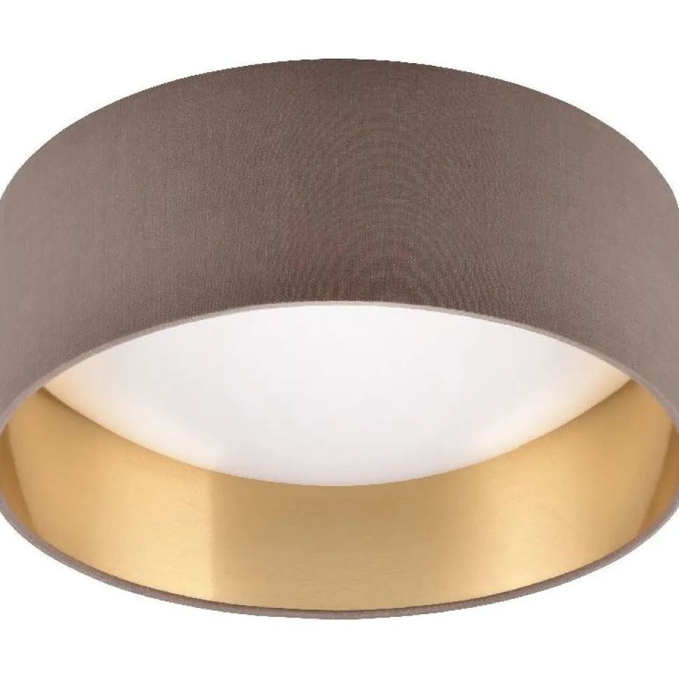 LED-kattovalaisin Trio Locarno, 28cm, harmaanruskea