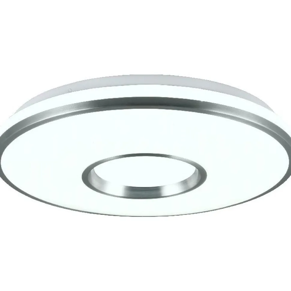 LED-kattovalaisin Trio Realta, 39cm, harjattu alumiini, RGBW