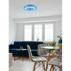 LED-kattovalaisin Trio Realta, 39cm, harjattu alumiini, RGBW