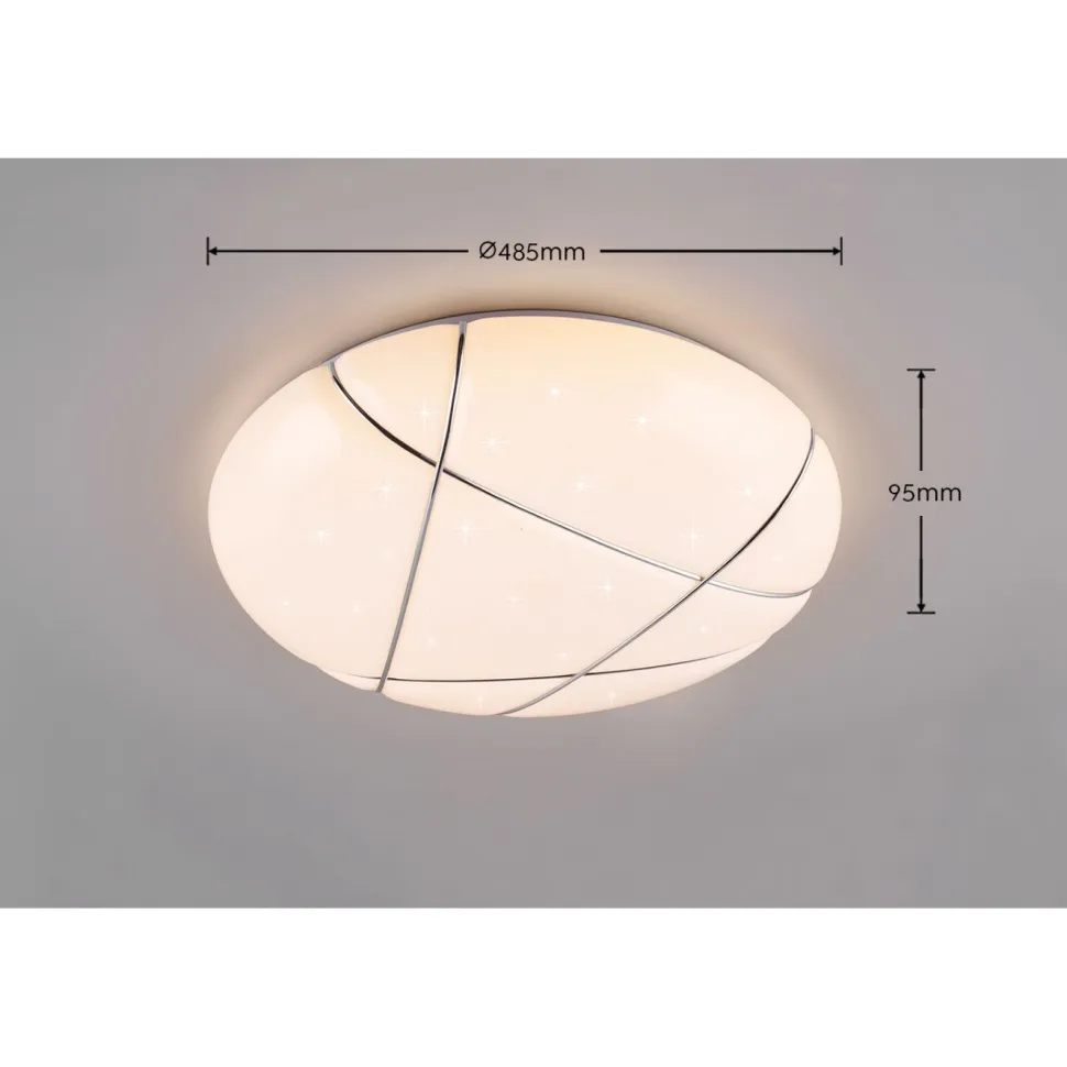 LED-kattovalaisin Trio Tibor, 48cm, valkoinen