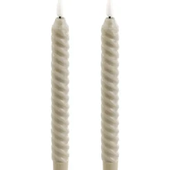 Led-kierrekynttilä Eglo Living Andrafiabe, 15cm, harmaa, 2kpl