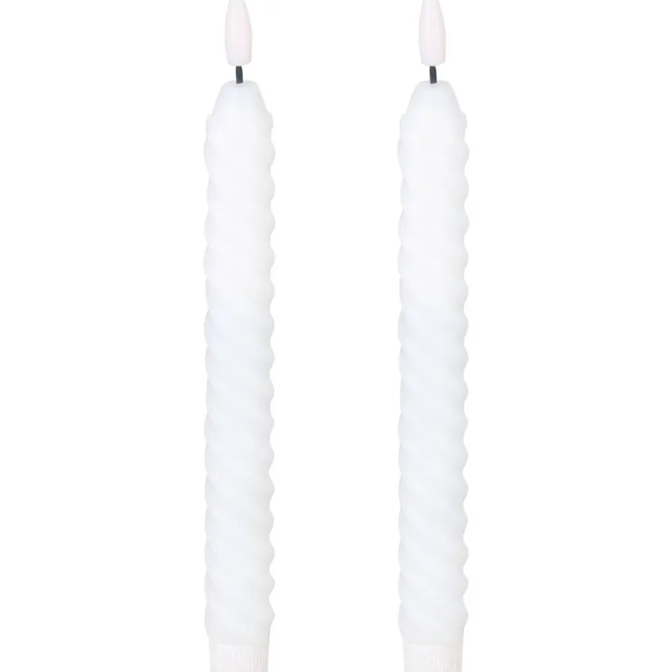Led-kierrekynttilä Eglo Living Andrafiabe, 15cm, harmaa, 2kpl