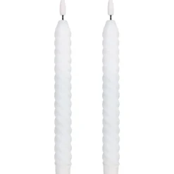 Led-kierrekynttilä Eglo Living Andrafiabe, 15cm, harmaa, 2kpl