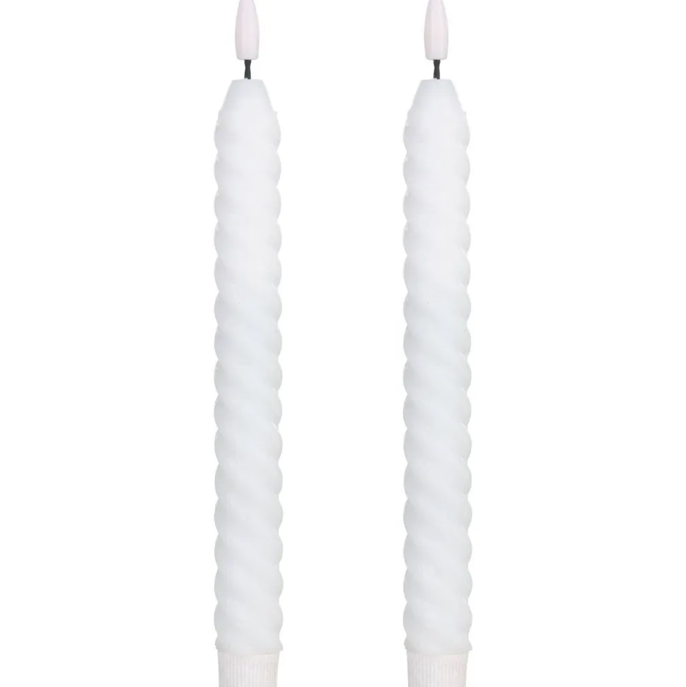 Led-kierrekynttilä Eglo Living Andrafiabe, 15cm, harmaa, 2kpl