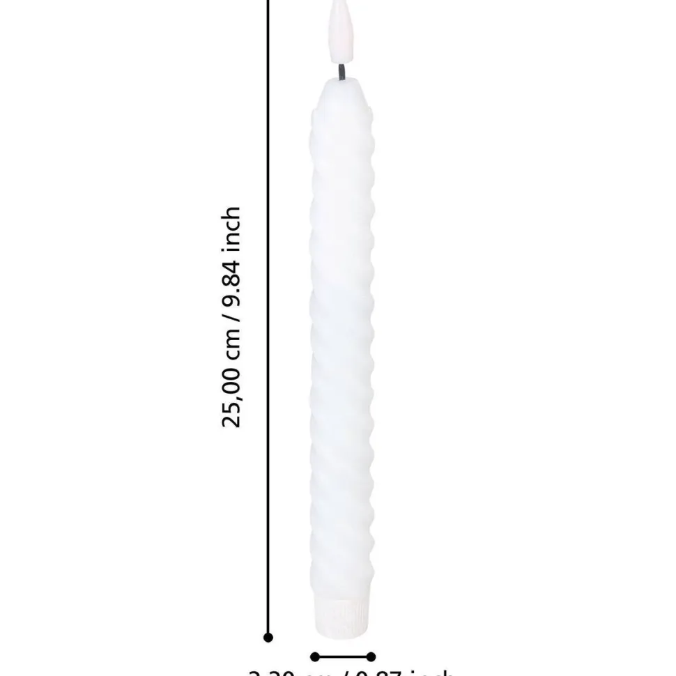 Led-kierrekynttilä Eglo Living Andrafiabe, 15cm, harmaa, 2kpl