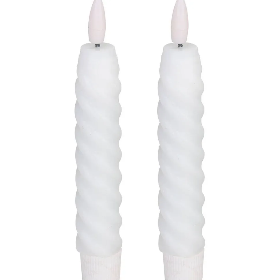 Led-kierrekynttilä Eglo Living Andrafiabe, 15cm, harmaa, 2kpl