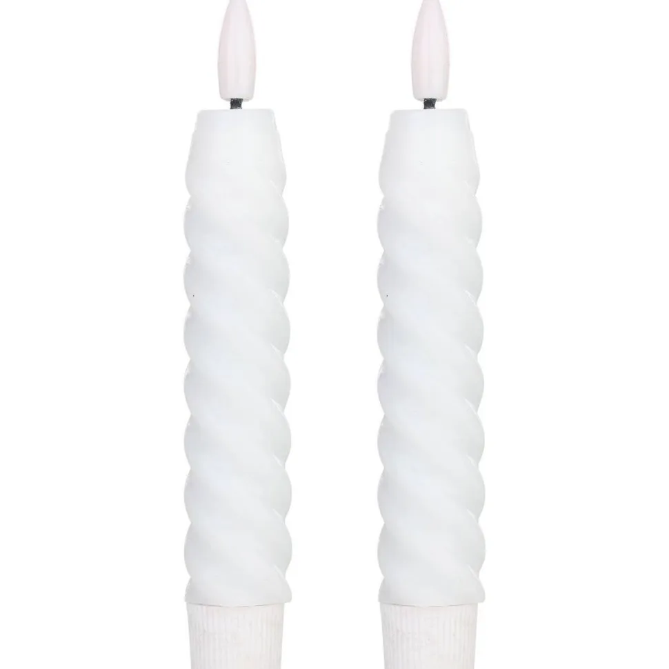 Led-kierrekynttilä Eglo Living Andrafiabe, 15cm, harmaa, 2kpl
