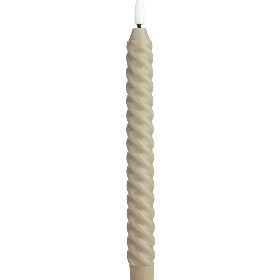 Led-kierrekynttilä Eglo Living Andrafiabe, 15cm, harmaa, 2kpl