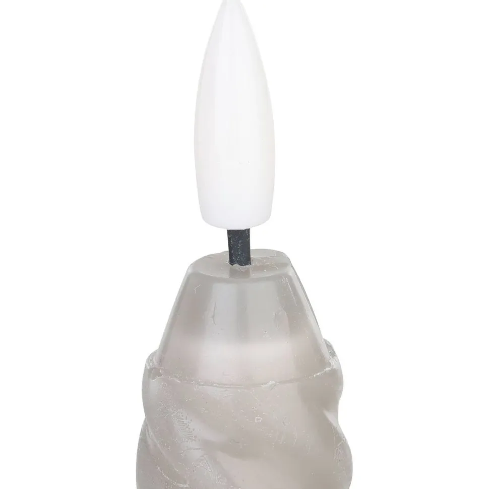 Led-kierrekynttilä Eglo Living Andrafiabe, 15cm, harmaa, 2kpl
