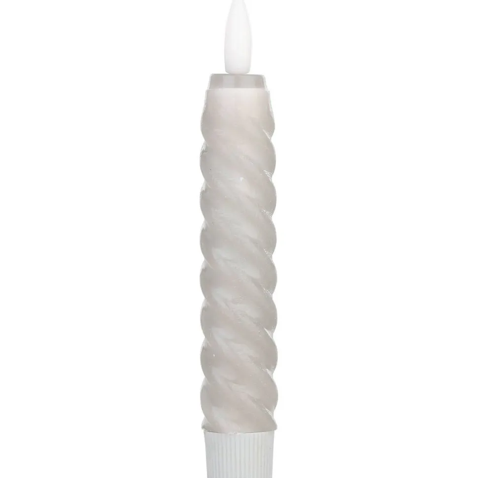 Led-kierrekynttilä Eglo Living Andrafiabe, 15cm, harmaa, 2kpl