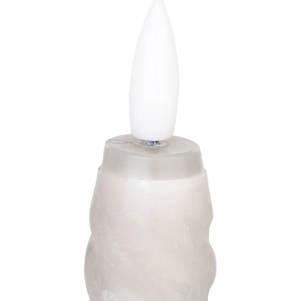 Led-kierrekynttilä Eglo Living Andrafiabe, 15cm, harmaa, 2kpl