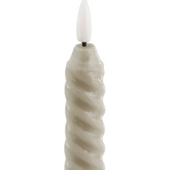Led-kierrekynttilä Eglo Living Andrafiabe, 15cm, harmaa, 2kpl