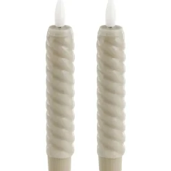 Led-kierrekynttilä Eglo Living Andrafiabe, 15cm, harmaa, 2kpl