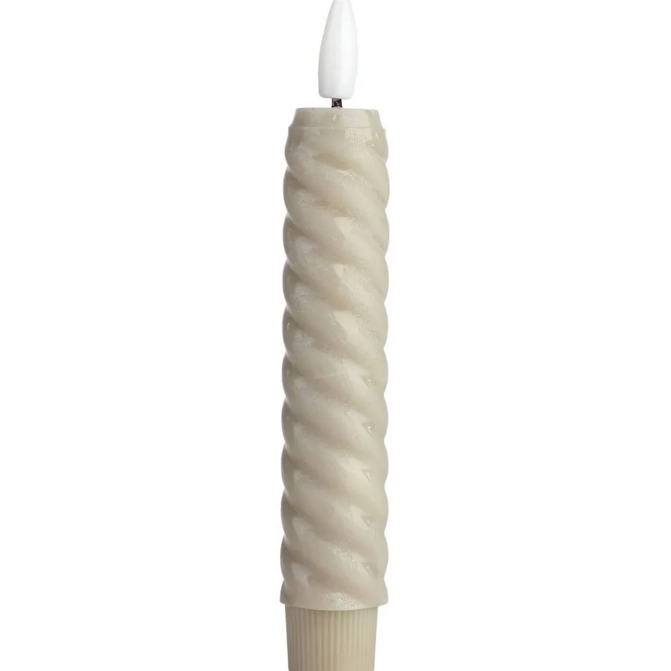 Led-kierrekynttilä Eglo Living Andrafiabe, 15cm, harmaa, 2kpl