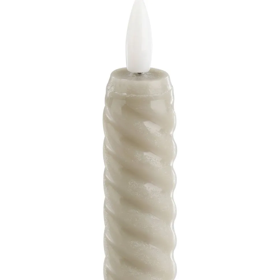 Led-kierrekynttilä Eglo Living Andrafiabe, 15cm, harmaa, 2kpl