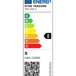 LED-kierrekynttilälamppu Star Trading 351-04-1 Ø35x100mm E14 kirkas 4.2W 2700K 470lm