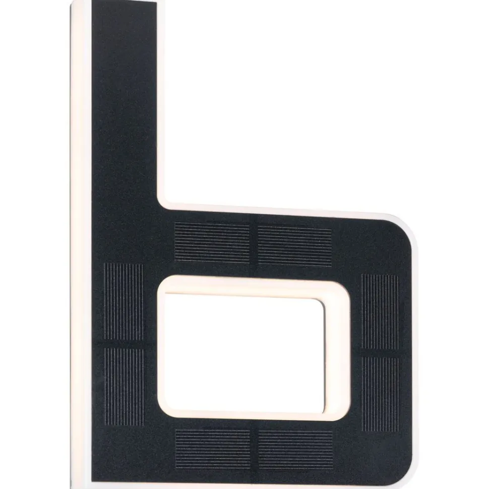 LED-kirjainvalaisin aurinkokennolla Paulmann Letter B, IP44, 3000K, musta