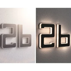 LED-kirjainvalaisin aurinkokennolla Paulmann Letter B, IP44, 3000K, musta