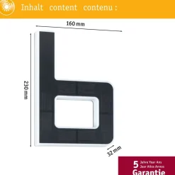 LED-kirjainvalaisin aurinkokennolla Paulmann Letter B, IP44, 3000K, musta