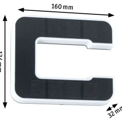 LED-kirjainvalaisin aurinkokennolla Paulmann Letter B, IP44, 3000K, musta