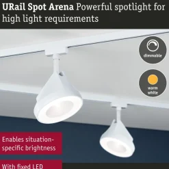 LED-kiskospotti Paulmann URail Arena 900lm 15.1W 4000K himmennettävä valkoinen