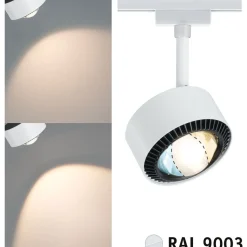 LED-kiskospotti Paulmann URail Smart Home Zigbee 3.0 Aldan 500lm 8W mattakromi
