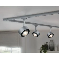 LED-kiskospotti Paulmann URail Smart Home Zigbee 3.0 Aldan 500lm 8W mattakromi